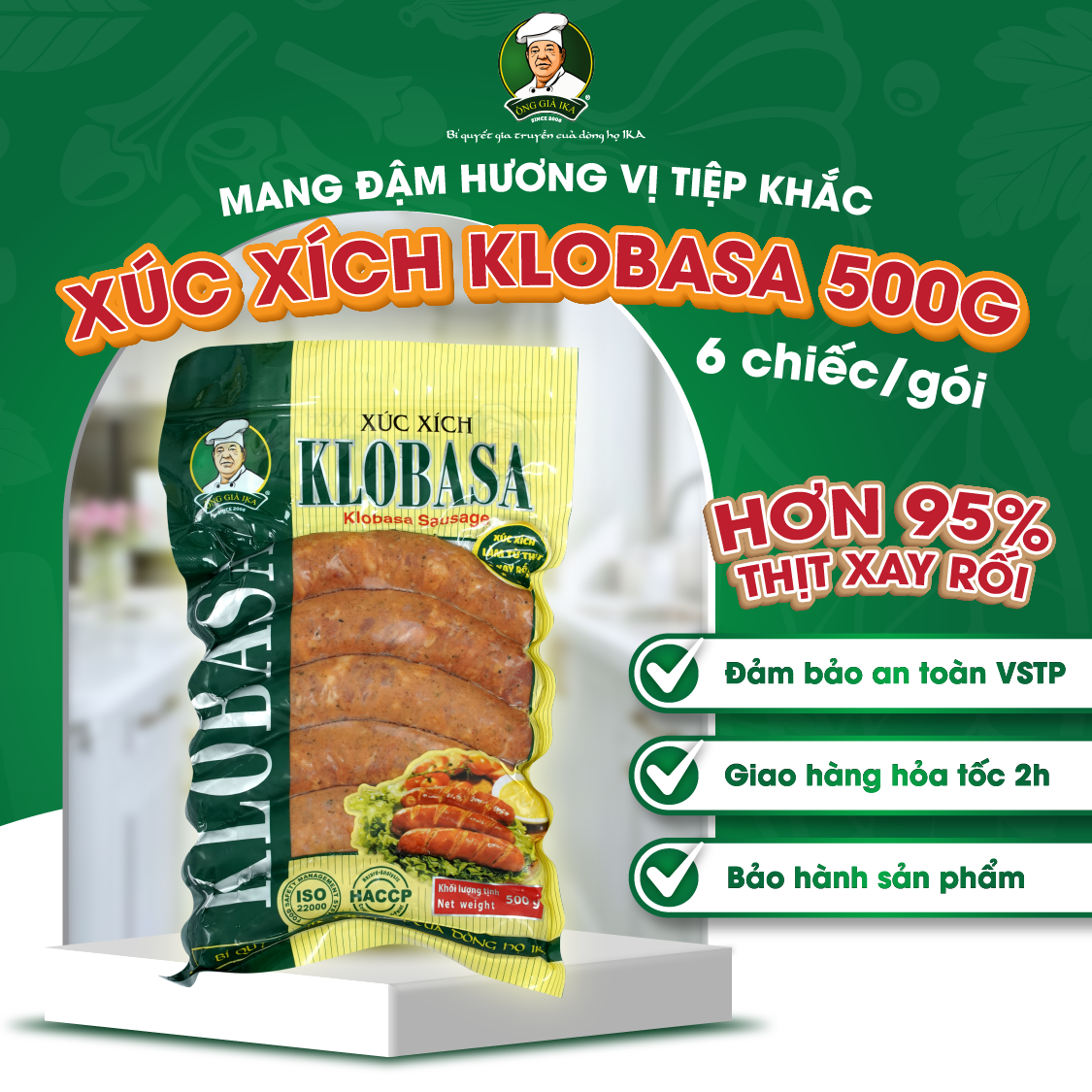 [Chỉ Giao Hà Nội] Xúc xich Klobasa 500g