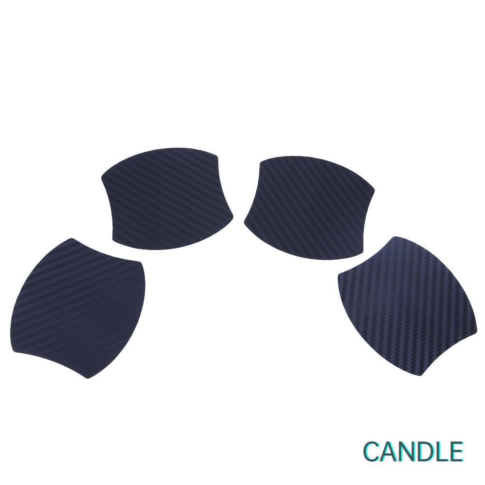 Bộ 4 Miếng Dán Sợi Carbon Chống Trầy Cho Tay Nắm Cửa Xe Hơi