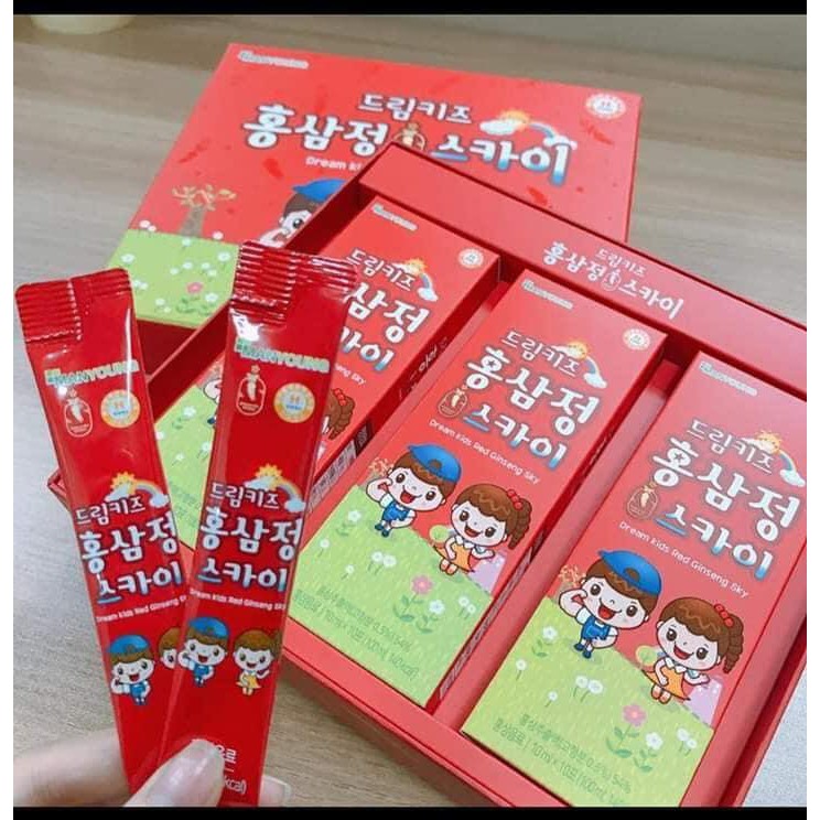 Nước Uống Hồng Sâm Dream Kids Red Ginseng Sky Hộp 30 gói x 10ml - Hàn Quốc