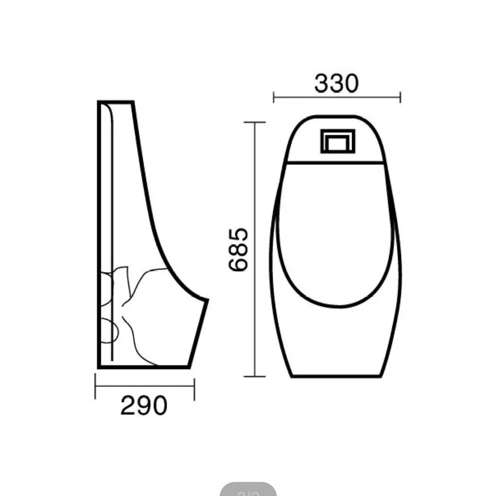 Tiểu nam cảm ứng cỡ vừa treo tường nhập khẩu chính hãng GROVES R507 (70 cm)