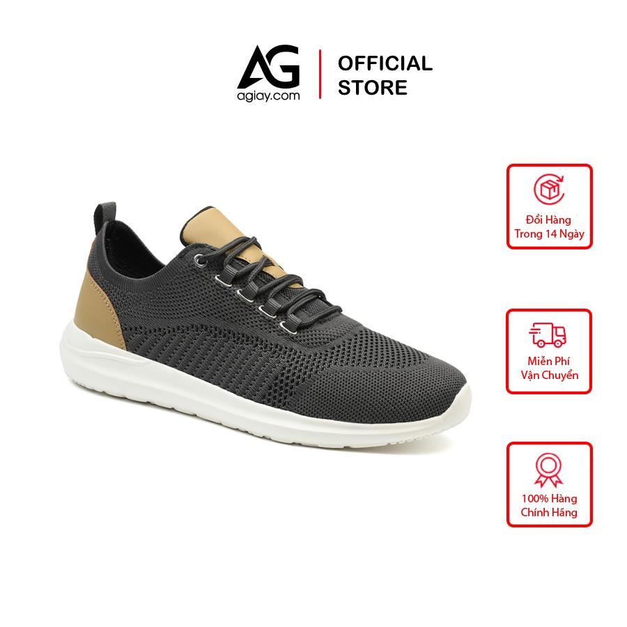 Giày Sneaker nam vải dệt thoáng khí, đế cao su 100% siêu êm