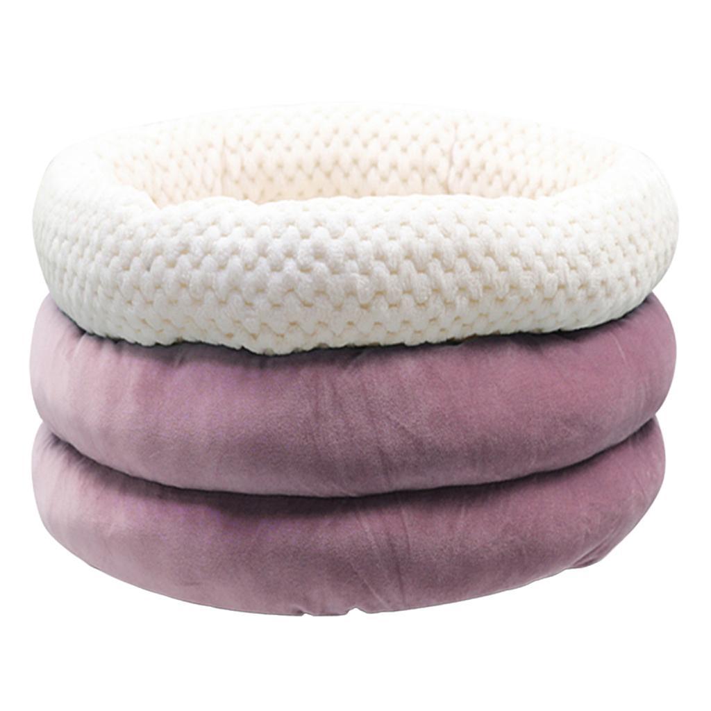 Cute Round Cave Shape Pet Sleeping Bed Cozy Winter Bed For Cat Dogs Blue