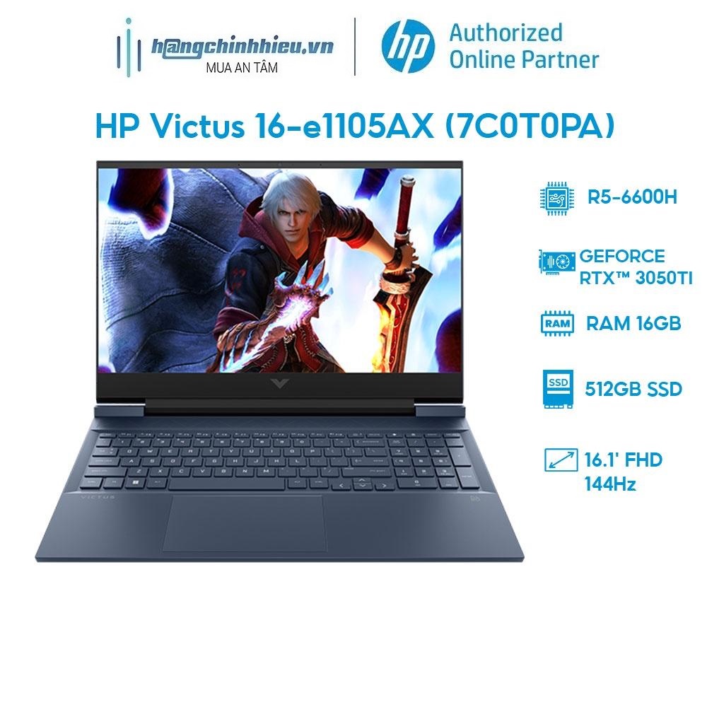 Laptop HP Victus 16-e1105AX 7C0T0PA R5-6600H | 16GB | 512GB |RTX 3050Ti 4GB |144Hz Hàng chính hãng