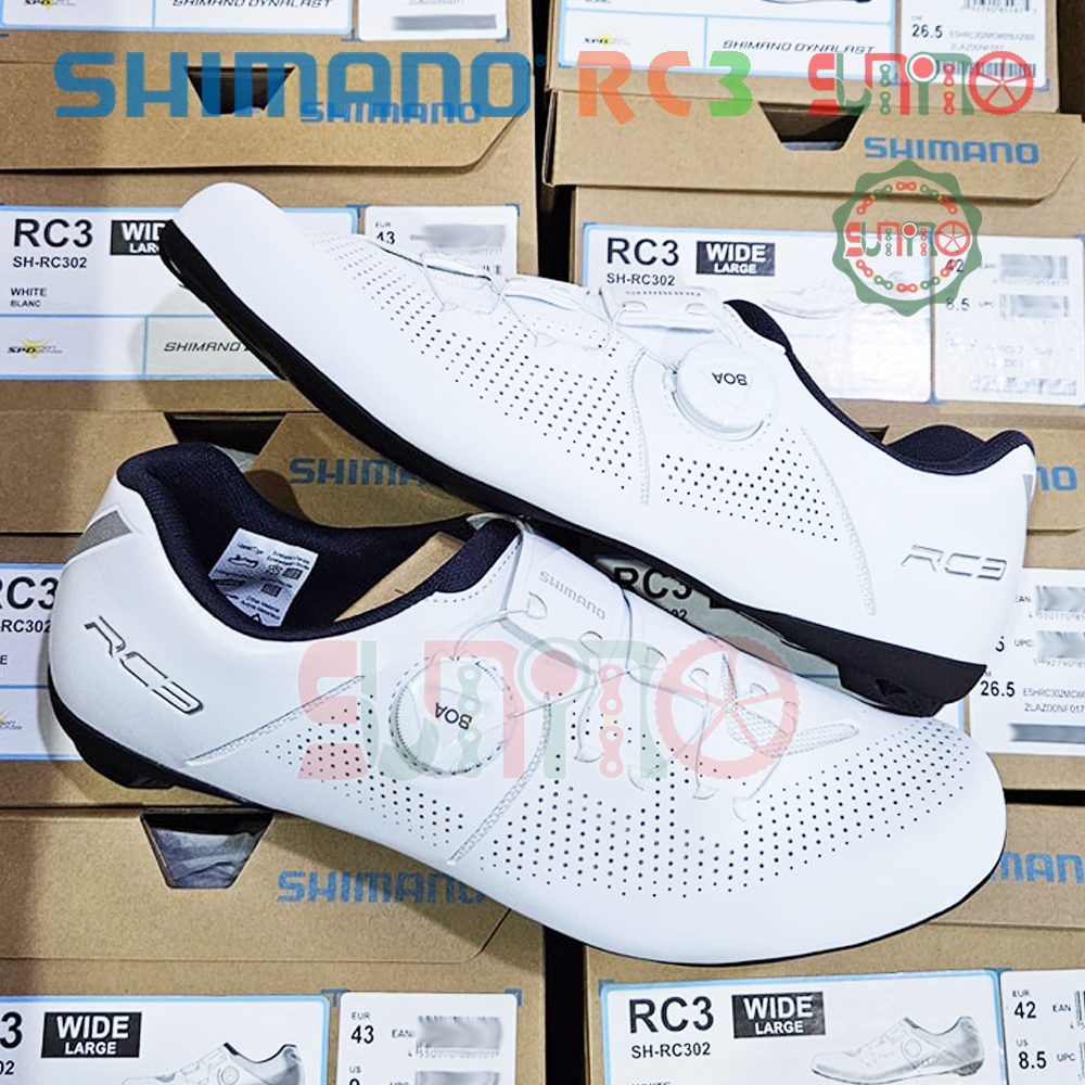 Giày can xe đạp road SHIMANO RC302 trắng fullbox chính hãng