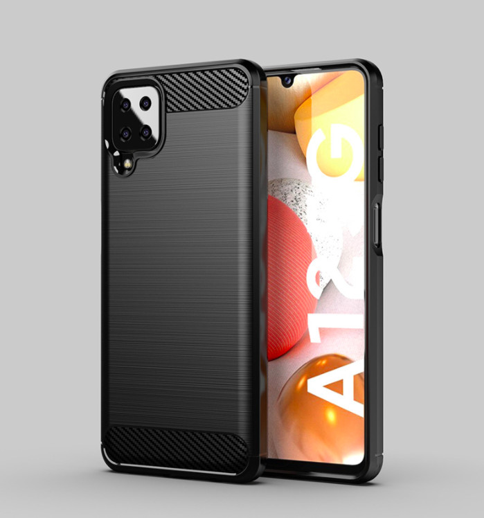 Ốp lưng chống sốc Vân Sợi Carbon cho Samsung Galaxy A12