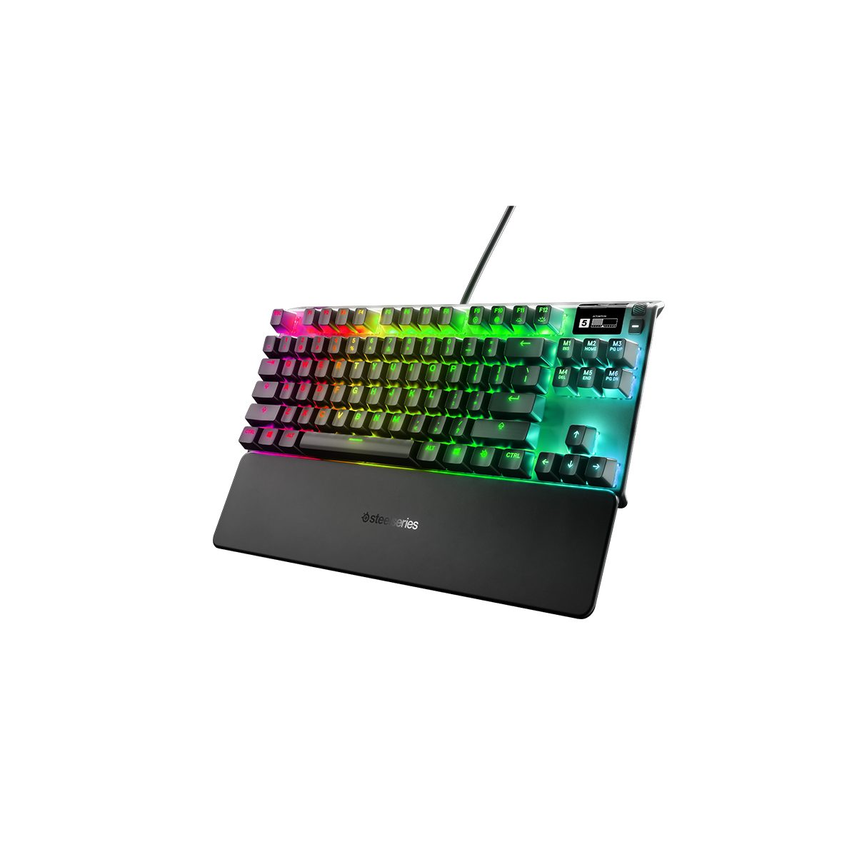 Bàn phím gaming có dây SteelSeries Apex Pro TKL màu đèn, led RGB, màn hình Oled, 100 triệu clicks, Hàng chính hãng, Bảo hành 12 tháng