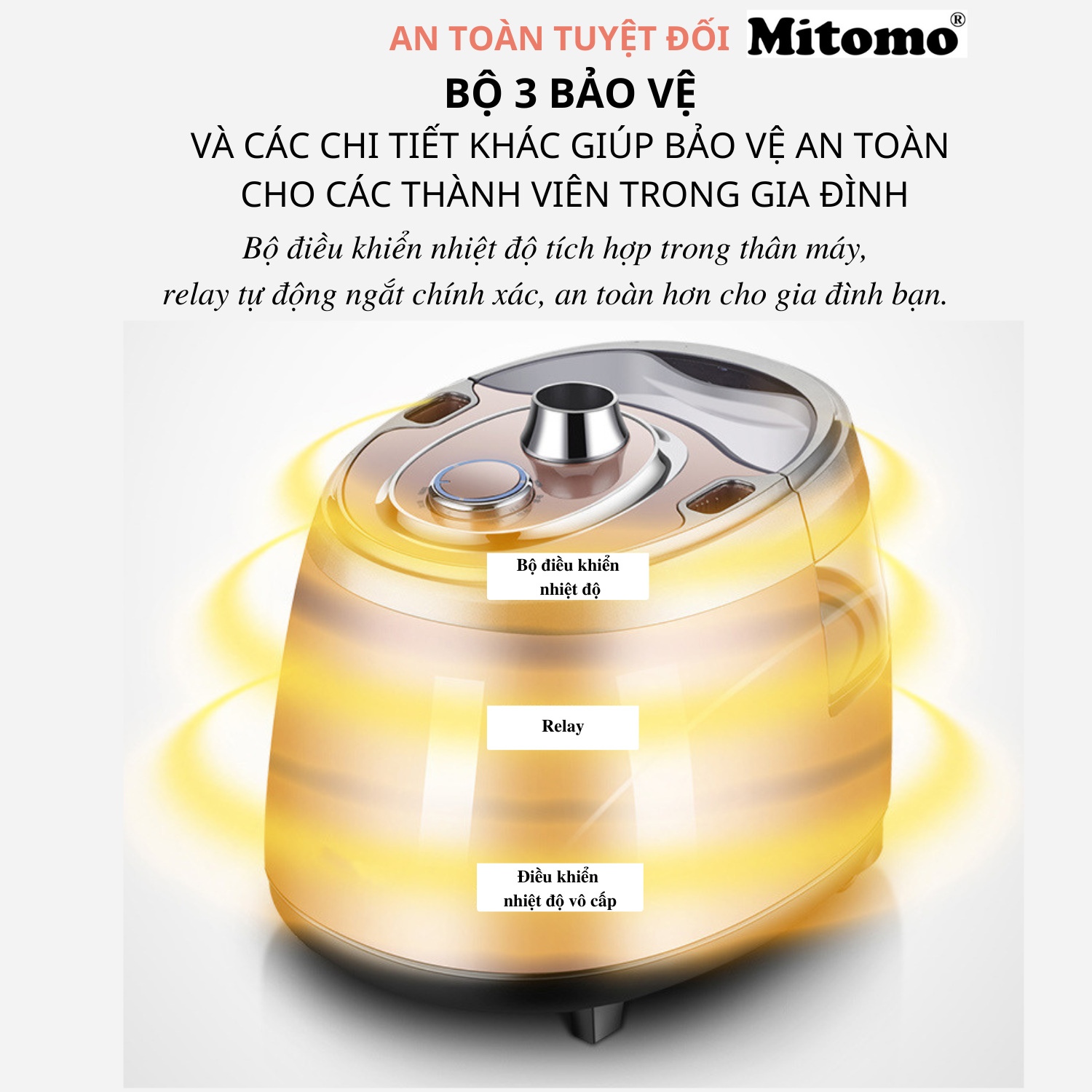 Bàn ủi hơi nước đứng Mitomo GC-559 Công suất 2200W BH 3 năm hàng chính hãng