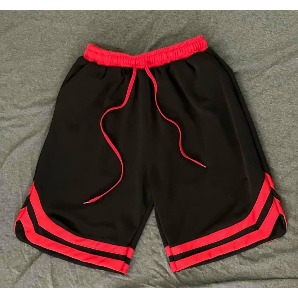 Quần thun nam ngắn - Quần short thun unisex form rộng bóng chày Chữ V lửng nam nữ