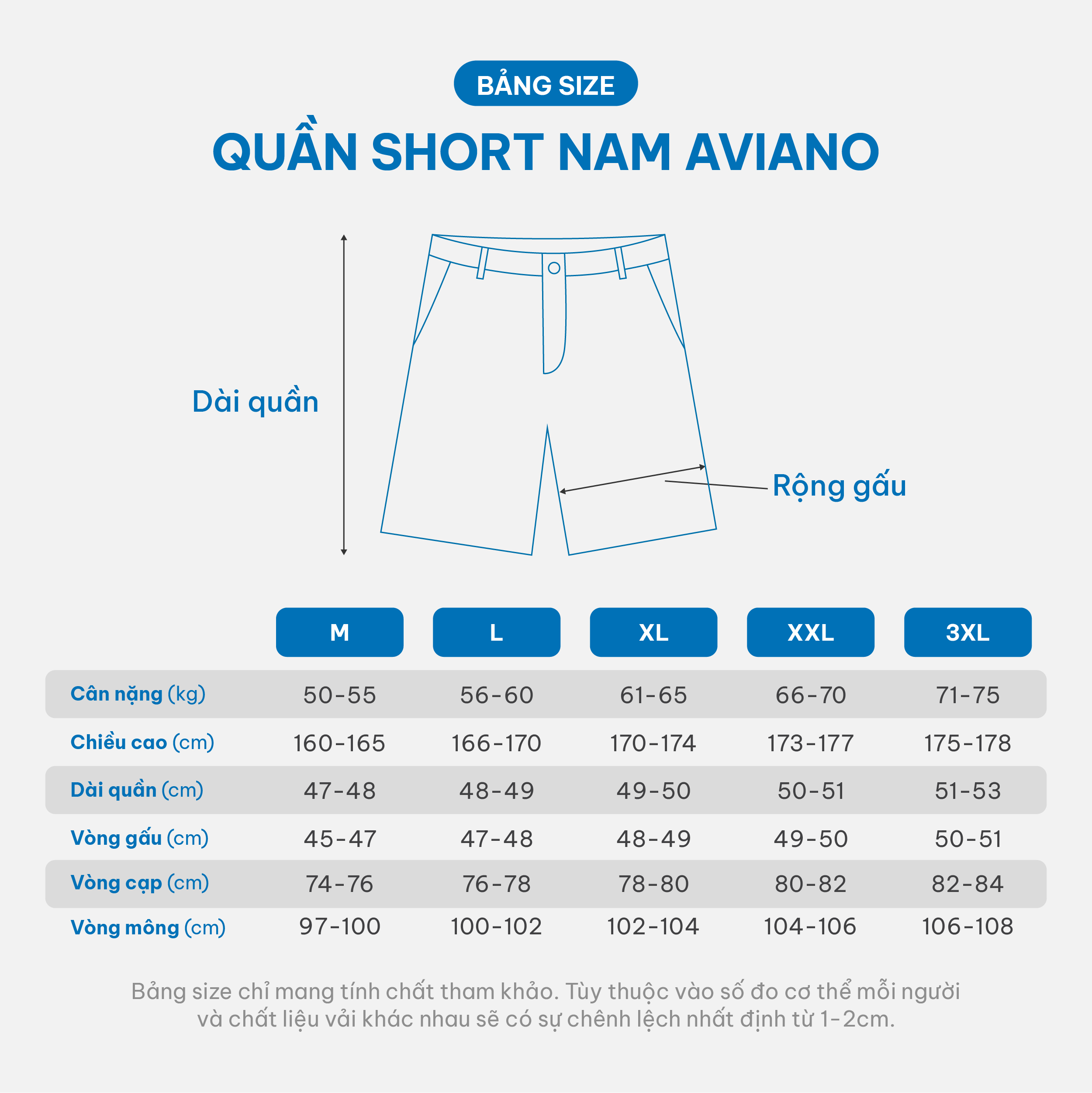 Quần Short Nam AVIANO Vải Kaki, Quần Đùi Nam Cạp Cúc Màu Basic
