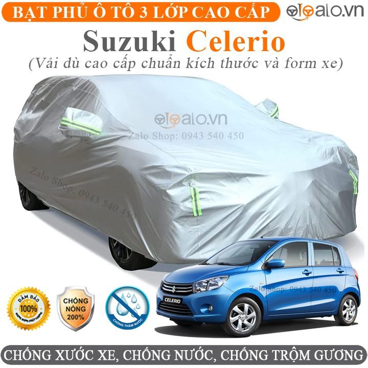 Bạt trùm che phủ xe ô tô Suzuki Celerio 3 Lớp Cao Cấp Chống Nắng Nóng Chống Nước Chống Cháy Chống Bụi