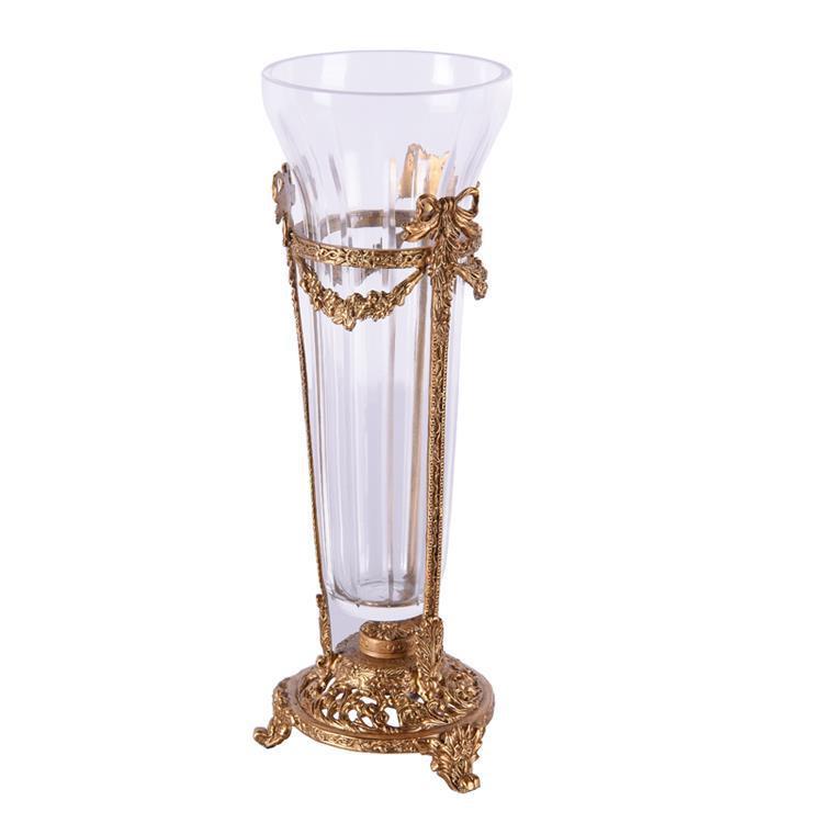 Bình hoa cổ pha lê Tiệp tân cổ điển đắt giá sang trọng CB32-BH2