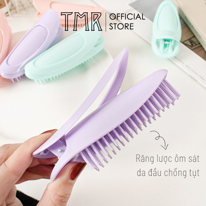 [2 set] Kẹp Phồng Chân Tóc Thanh Răng Lược Size Lớn Dream Pastel, Thiết Kế Chống Trượt Chính Hãng TMR