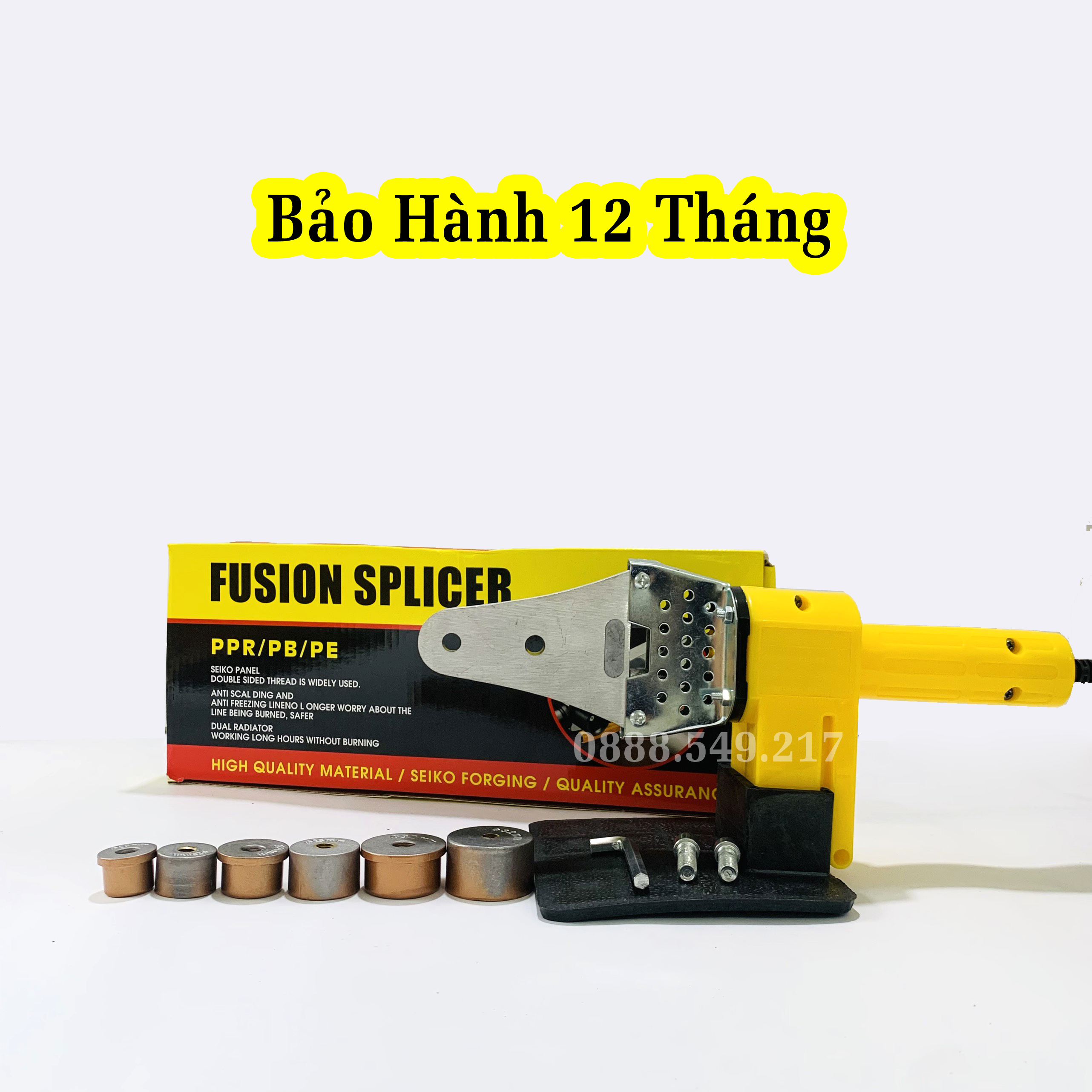 Máy Hàn Ống Nhiệt Chuyên Dụng Các Loại PPR,PE,PB Từ 20mm-25mm-32mm Hàn Ống Có Núm Điều Chỉnh Công Suất 1500w