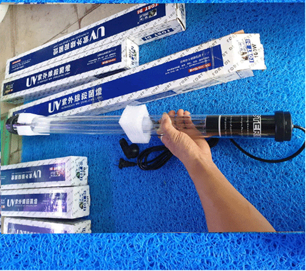 Đèn UV 30W Bóng Kép chất lượng cao, diệt tảo, diệt khuẩn cho bể cá, hồ cá, hồ thủy sinh siêu sạch FORT DI ( Trắng)