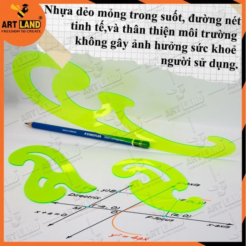 Bộ 3 Thước Cong Curve Set Template Ruler QL-03