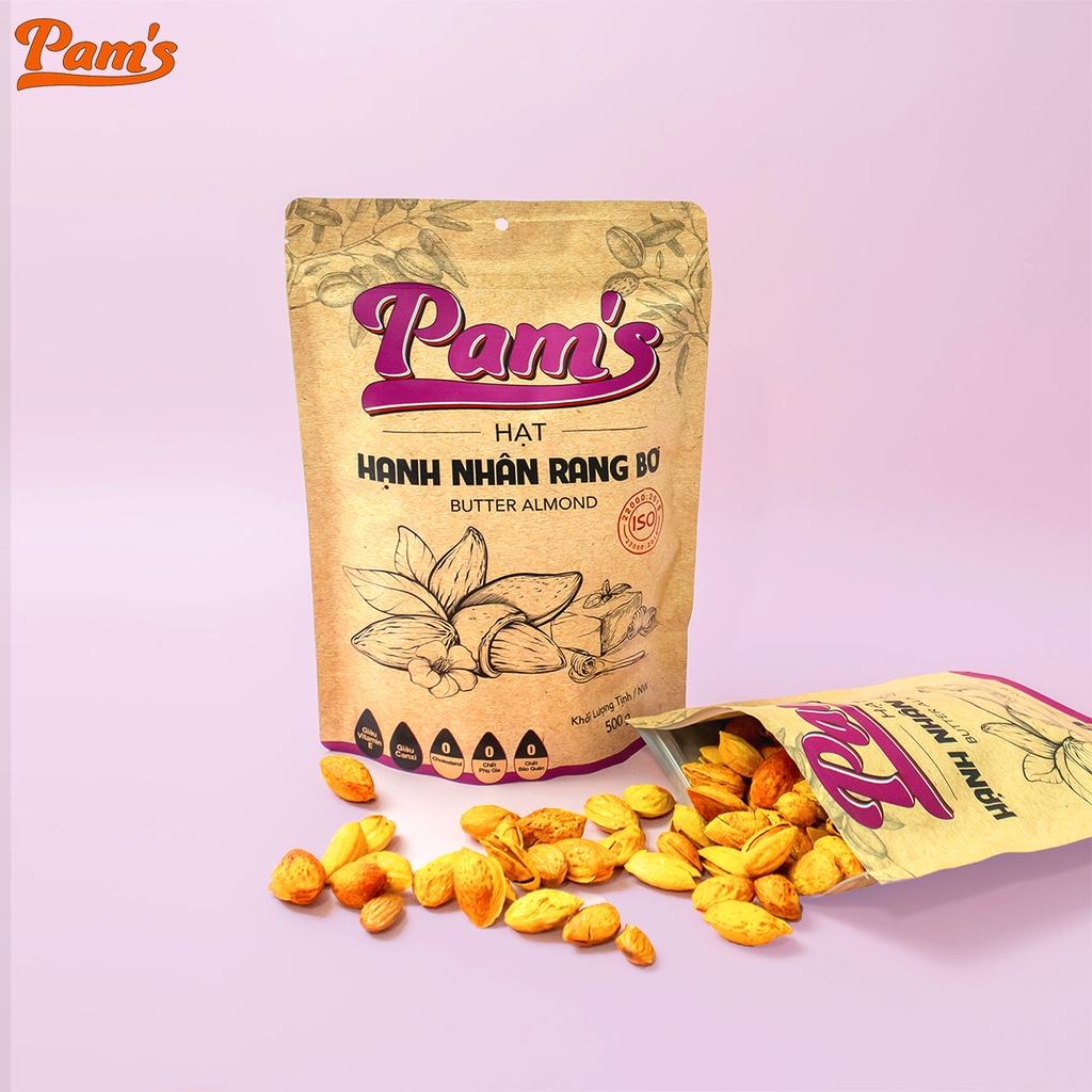 Hạnh Nhân Mỹ Rang Bơ Pams (50g/túi) Hạt Hạnh Nhân Giòn Thơm, Béo Bùi Vị Bơ, Thích Hợp Ăn Giảm Cân