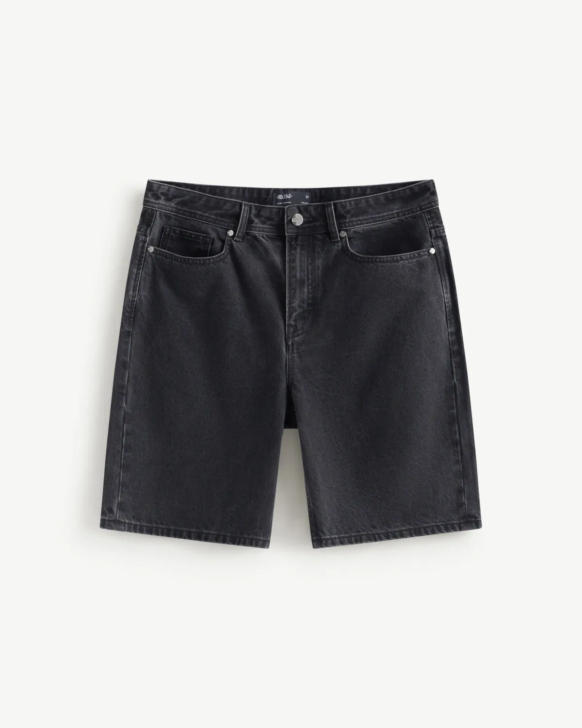 Quần Short Denim Nam / Quần short jean màu Dark Grey Form Straight - ROUTINE 10F25DPS005