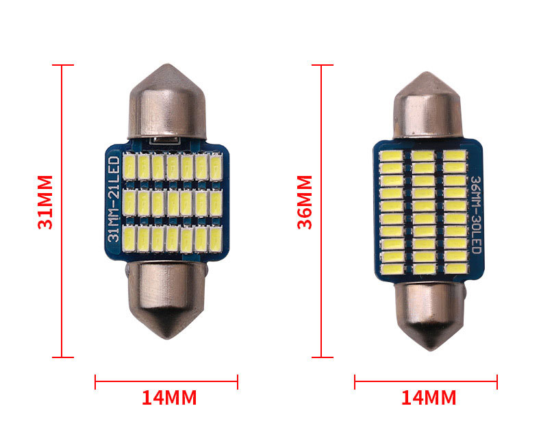 Bóng LED trần xe hơi chip 3014 festoon F3014-36