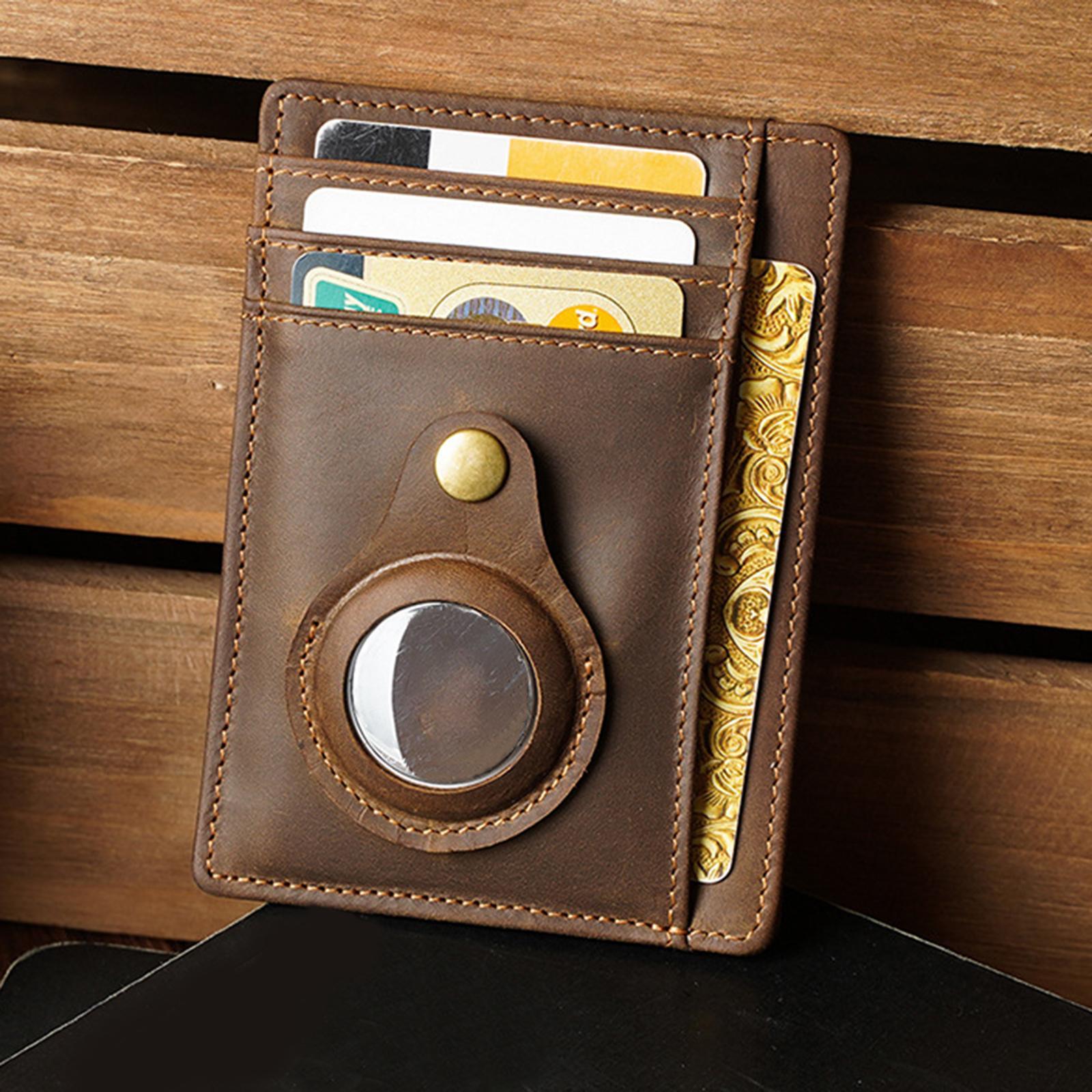 2Pieces Wallet Holder Minimalist Wallet Case Anti Lost Cover Front Pocket Wallet with Built in Case Holder
