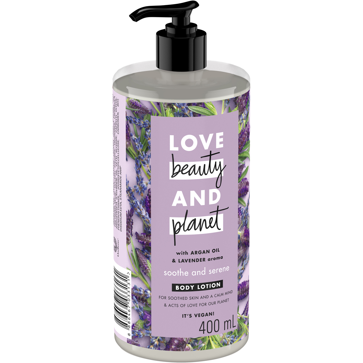 Sữa Dưỡng Thể 400Ml Love Beauty And Planet Dưỡng Ẩm Dịu Nhẹ Soothe &amp; Serene Với 100% Tinh Dầu Argan Morocco