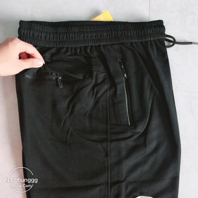 Quần nỉ nam trung niên quần măc nhà hàng chất đep size to túi khoá ống suông