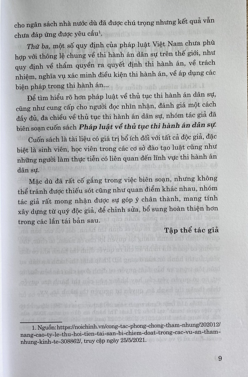 Pháp luật về thủ tục thi hành án dân sự