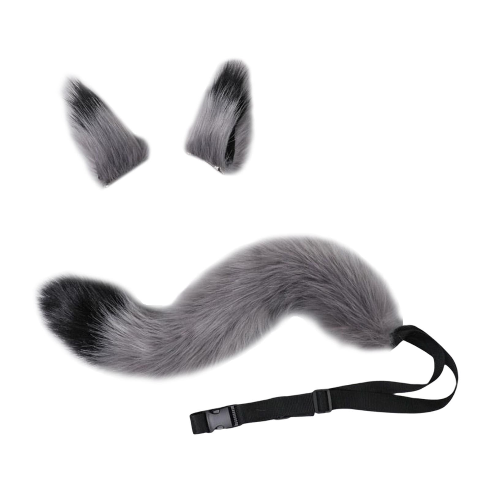 Cat Ears Tail Cosplay Set Headdress for Performance Props Costume Accessories Children