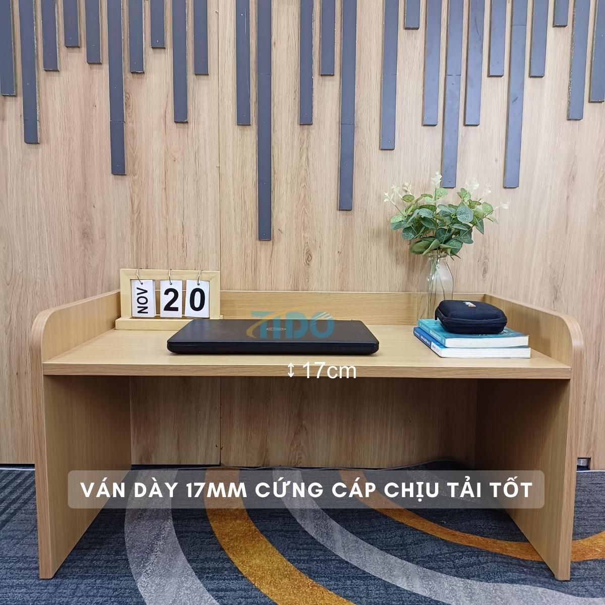 Bàn làm việc đa năng TIDO bàn trang điểm mini ngồi bệt chất liệu gỗ MDF dày 17mm cứng cáp size lớn 80x40cm