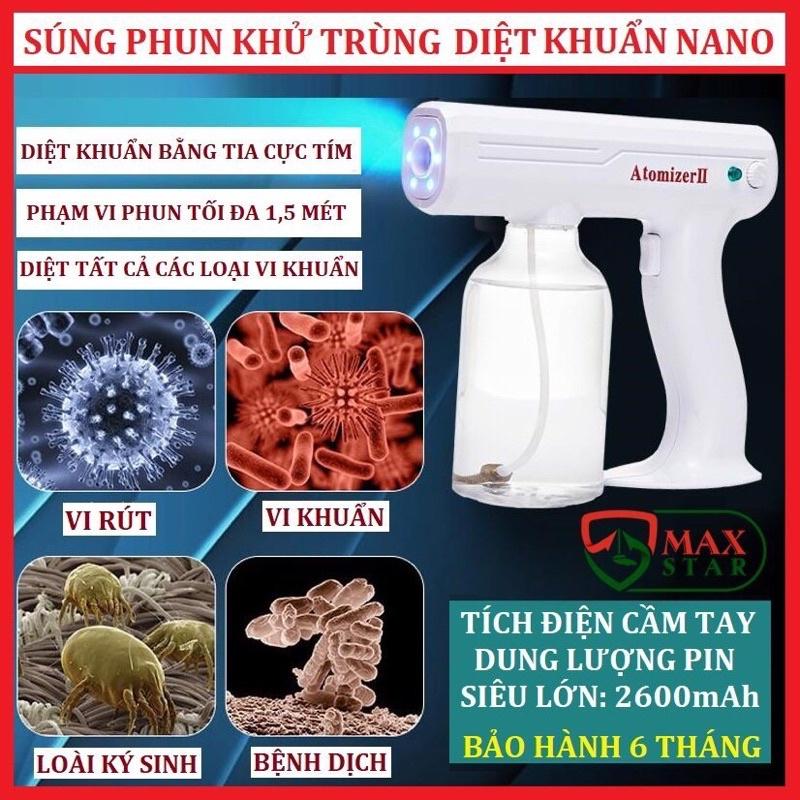 Súng Phun Dung Dịch Khử Khuẩn Cầm Tay Tiệt Trùng Bằng Tia UV Phun Cồn Sát Khuẩn