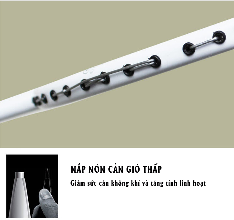 Vợt cầu lông cao cấp TXstar màu trắng xanh NANO-6631