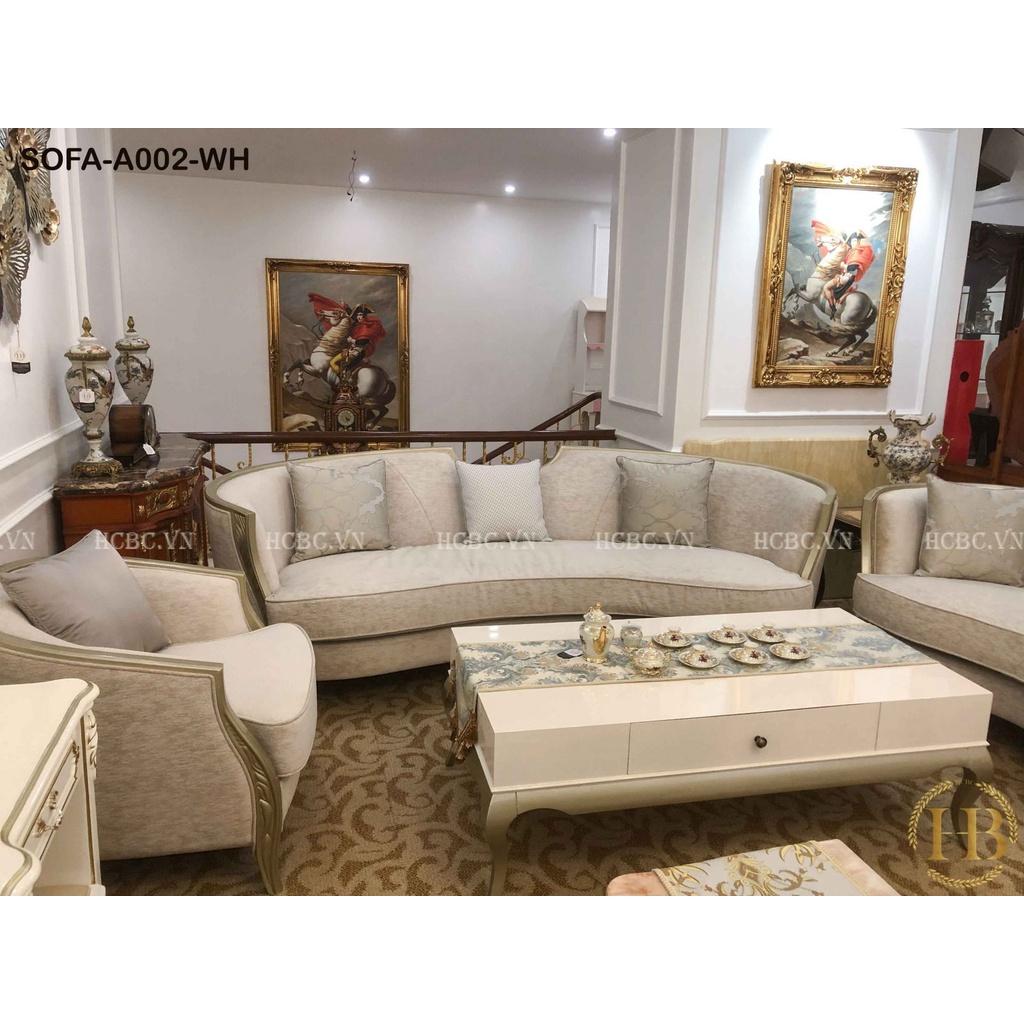 SOFA TRẮNG KHUNG GỖ SỒI THANH LỊCH