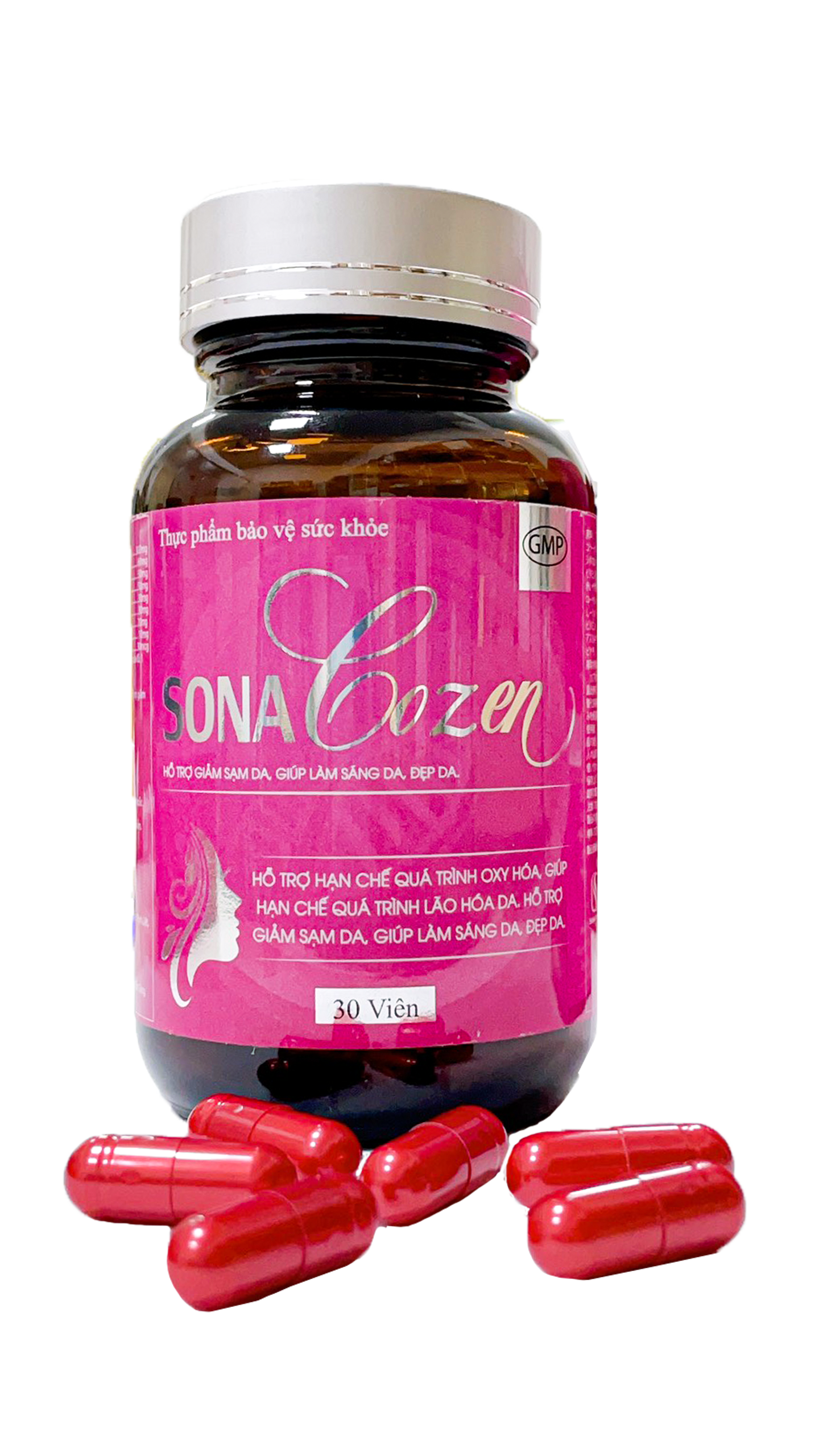 Viên Uống Bổ Sung Collagen Giảm Sạm Da Giảm Da Nhăn Làm Sáng Da Đẹp Da SonaCozen - Hộp 30 viên
