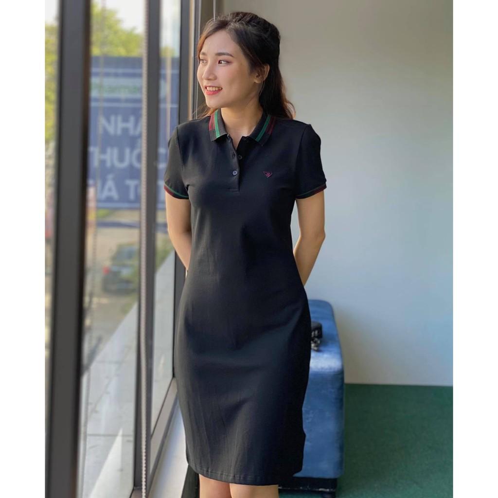 Đầm polo cao cấp nữ cổ kẻ chất cotton mềm mịn thấm hút mồ hôi chính hãng DARNELL DN3611