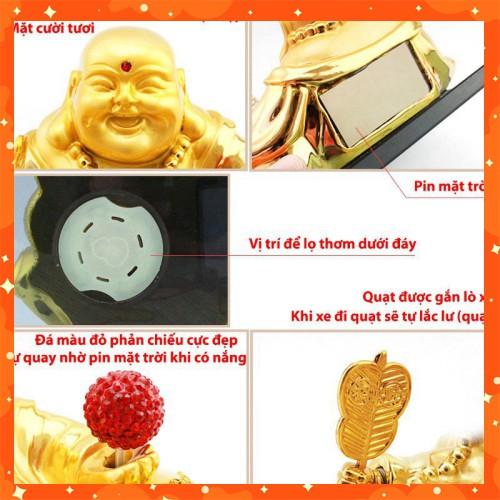 Tượng phật di lặc để taplo kiêm nước hoa ô tô xe hơi cao cấp khử mùi chống say xe cầu an lành hạnh phúc