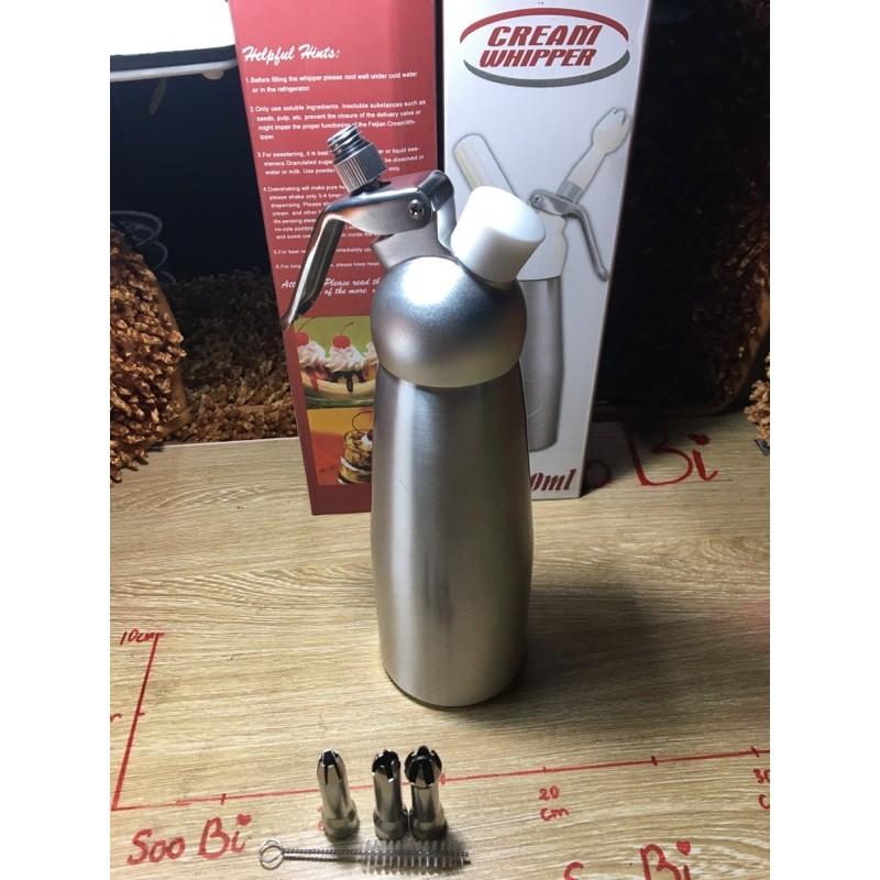Bình xịt kem 500ml, dụng cụ pha chế
