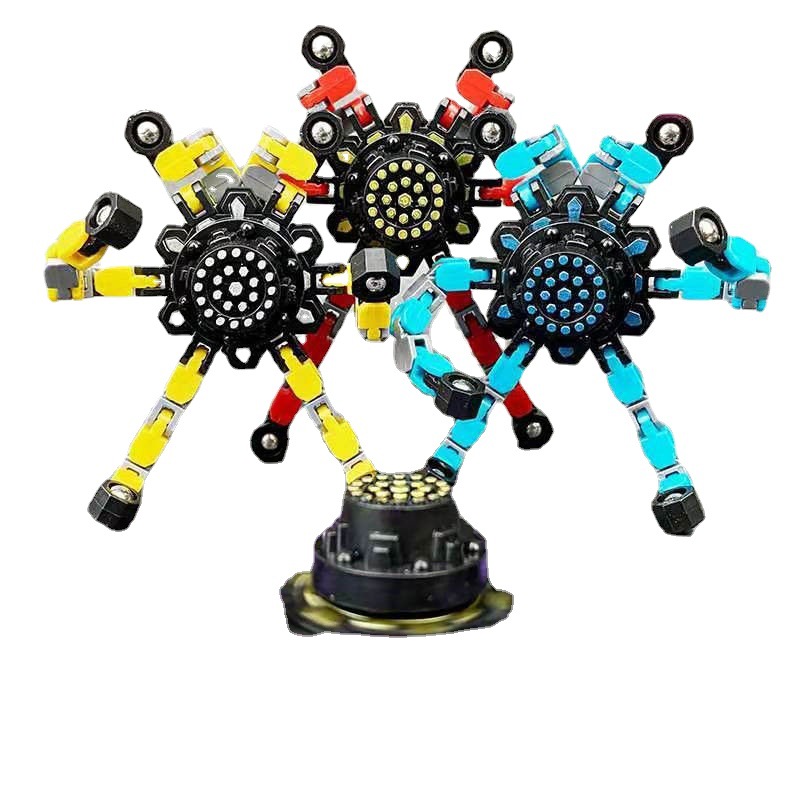 Đồ chơi con quay spinner robot biến hình thông minh cho bé