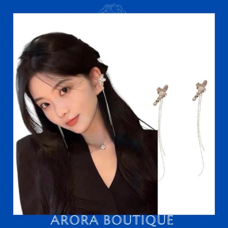 Hoa tai gài đính hạt cá tính - Arora boutique