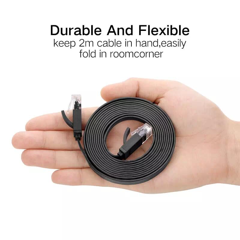 Ugreen UG11222NW104TK 25M màu Đen Cáp mạng LAN CAT6 UPT cáp dẹp - HÀNG CHÍNH HÃNG