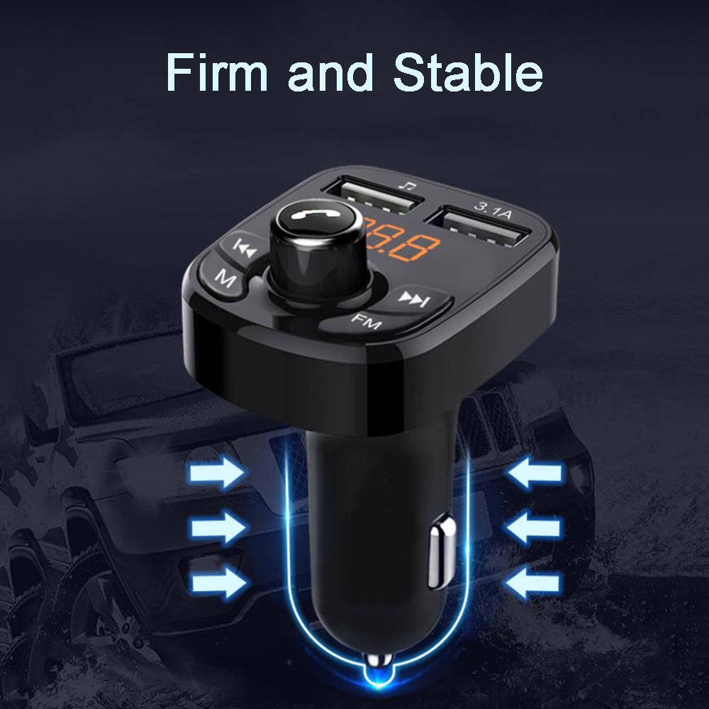 Bộ phát xe FM FM tương thích Bluetooth MP3 Người chơi MP3 Người chơi không dây Bộ thu âm thanh Dual Dual USB Sạc nhanh 3.1A