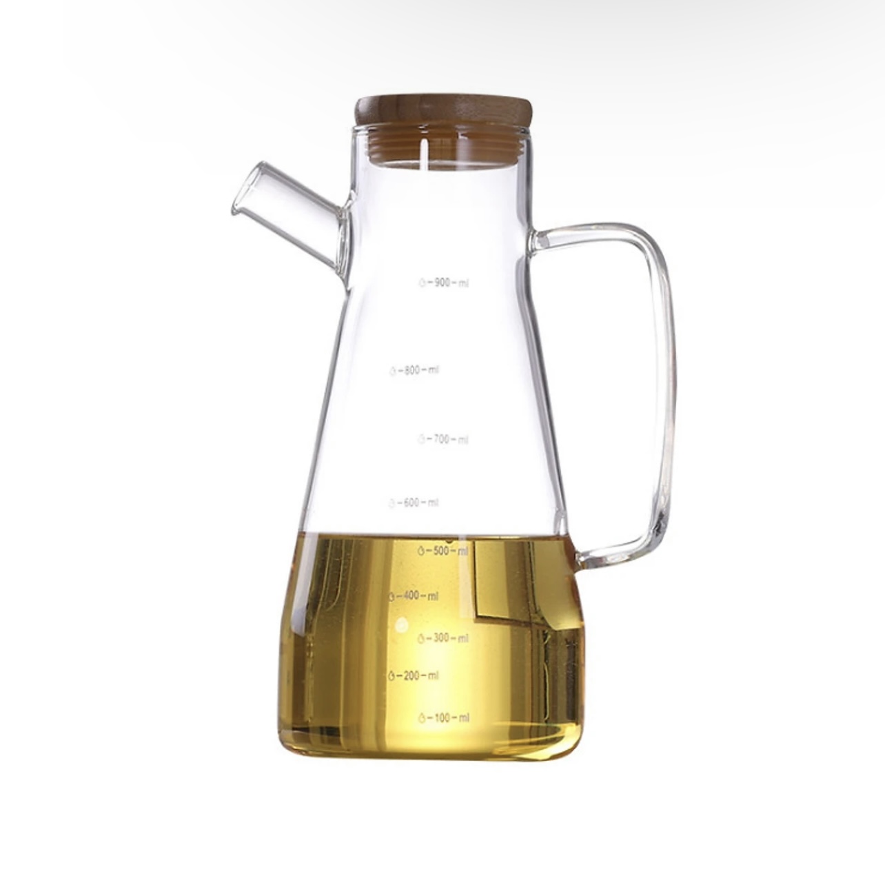 Bình đựng dầu ăn bằng thuỷ tinh chia vạch 650ml cao cấp