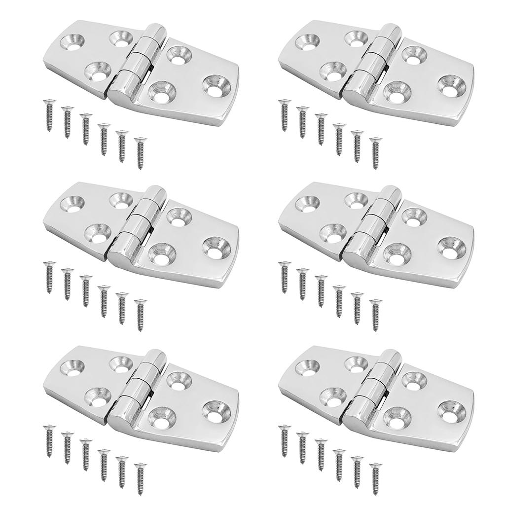 6x Thép Không Gỉ Mềm Thuyền Xe Du Thuyền Cửa Nở Cabin Bản Lề Phần Cứng
