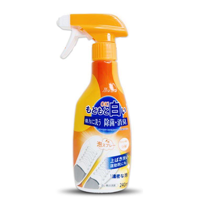 Chai xịt tạo bọt tẩy trắng khử khuẩn giày, quần áo Morsim Nhật Bản 240ml