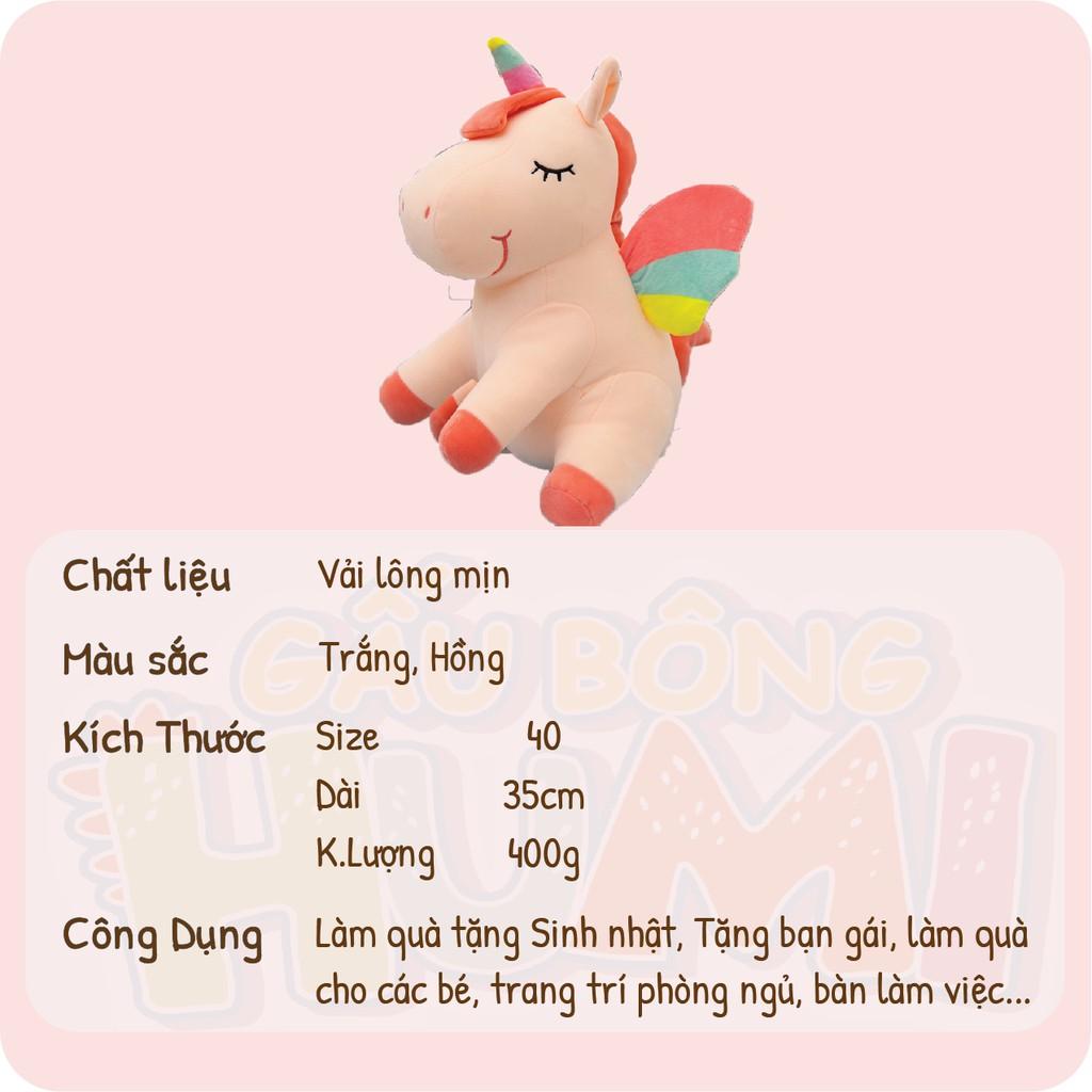 Gấu Bông Ngựa Unicon 1 Sừng Dễ Thương Siêu Đẹp Cute Giá Rẻ Size 40 - HUMI