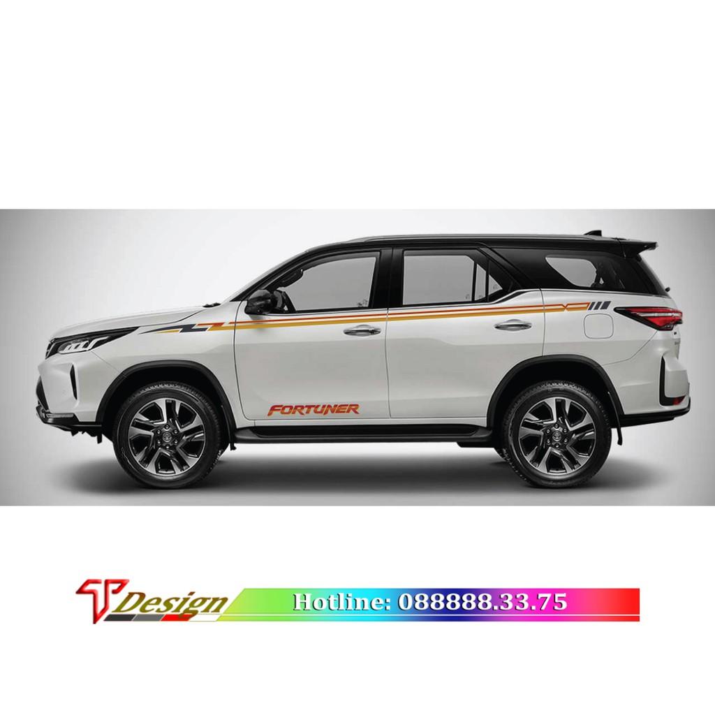 Tem decal dành cho xe fortuner, tem xe thiết kế, tem xe oto đẹp WRAP 79, KT 334x11cm
