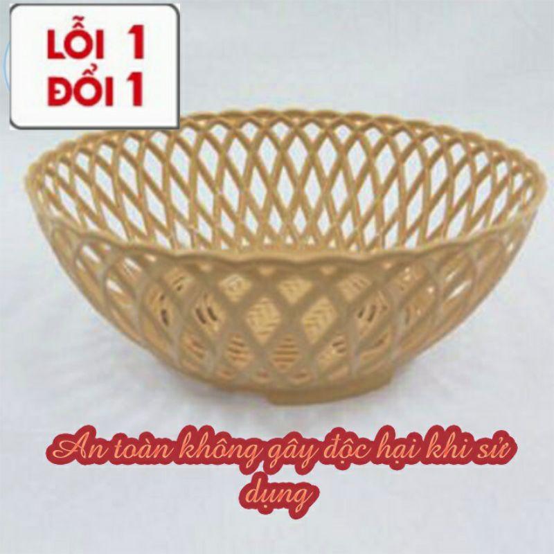 Rổ Mây Nhựa Tròn gọn gàng, tiện ích -hàng đẹp