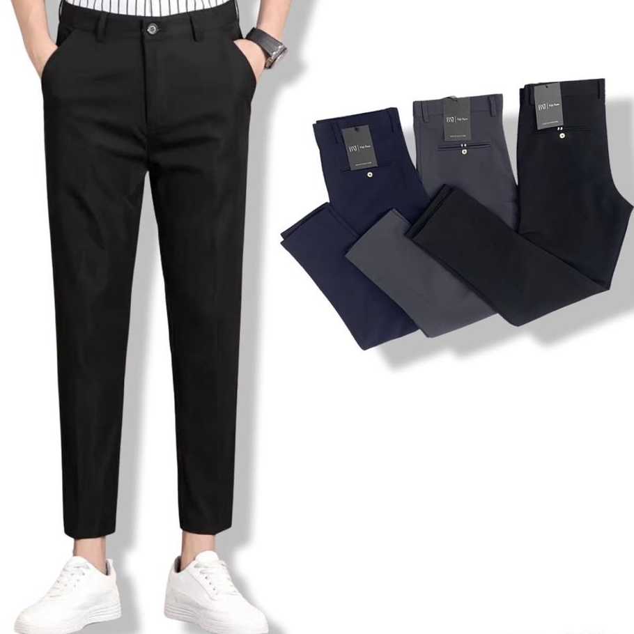 Quần Tây Âu Nam - dáng hàn quốc Slim Fit không đường ly vải co giãn form ôm