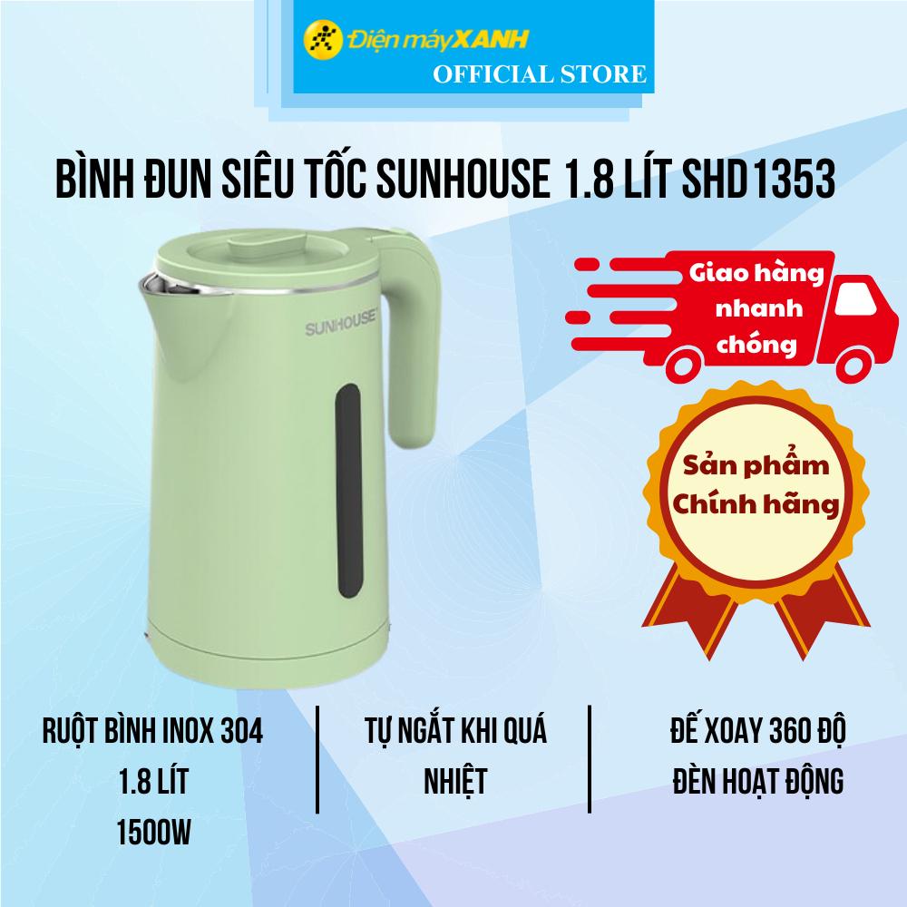 Bình đun siêu tốc Sunhouse 1.8 lít SHD1353 - Hàng Chính Hãng