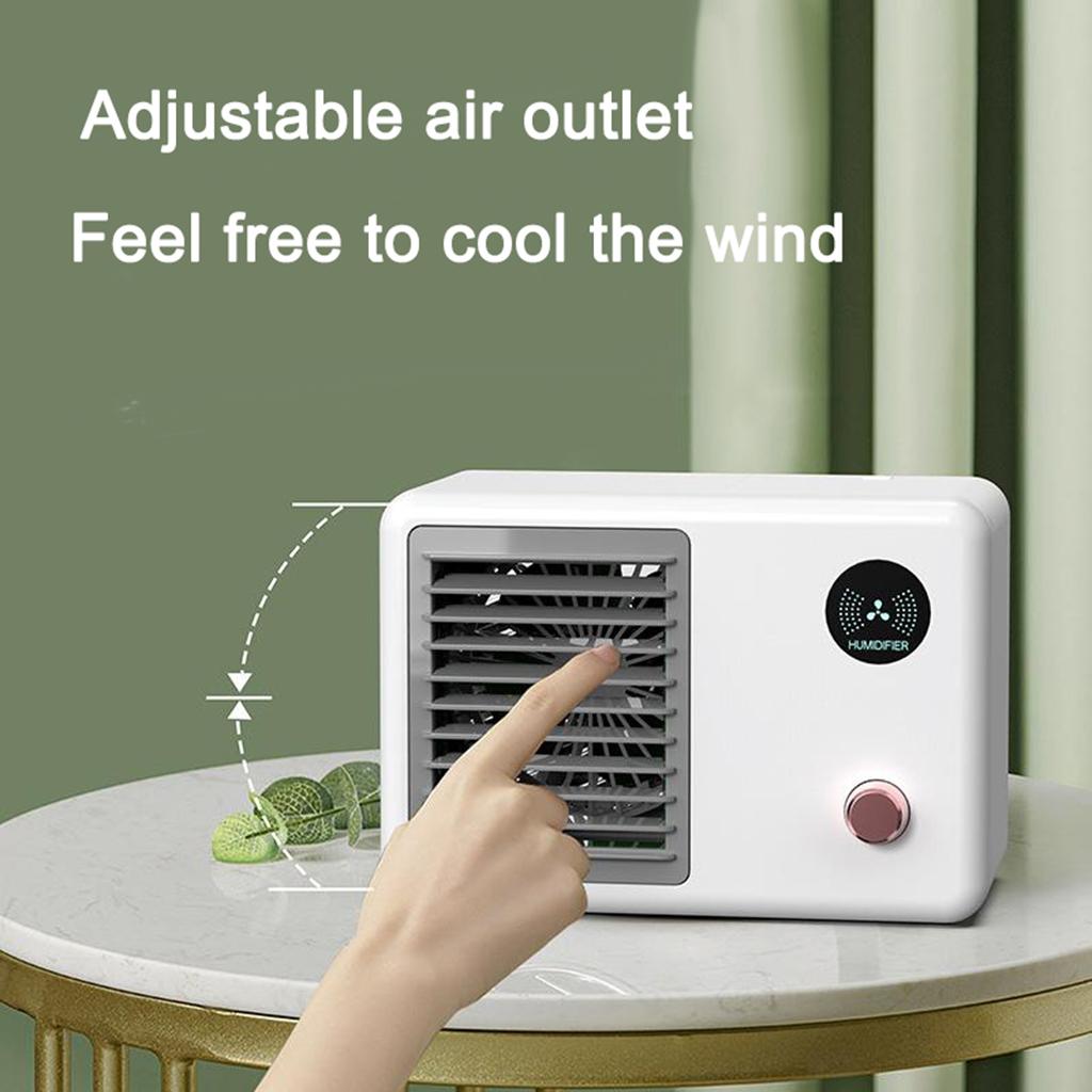 Personal Air Cooler, 3-in-1 Silent Retro Portable Mini Air Conditioner, 400ml Evaporative Air Cooler Humidifier Purifier with 7 Colors LED