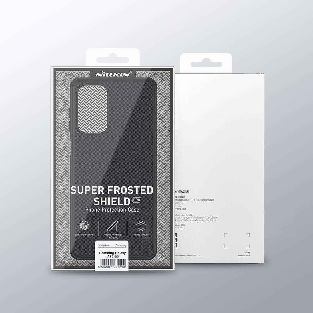 Ốp lưng sần chống sốc cho Samsung Galaxy A73 5G mặt lưng nhám hiệu Nillkin Super Frosted Shield Pro cho khả năng chống sốc cực tốt, chất liệu cao cấp, mặt lưng nhám sang trọng - hàng nhập khẩu