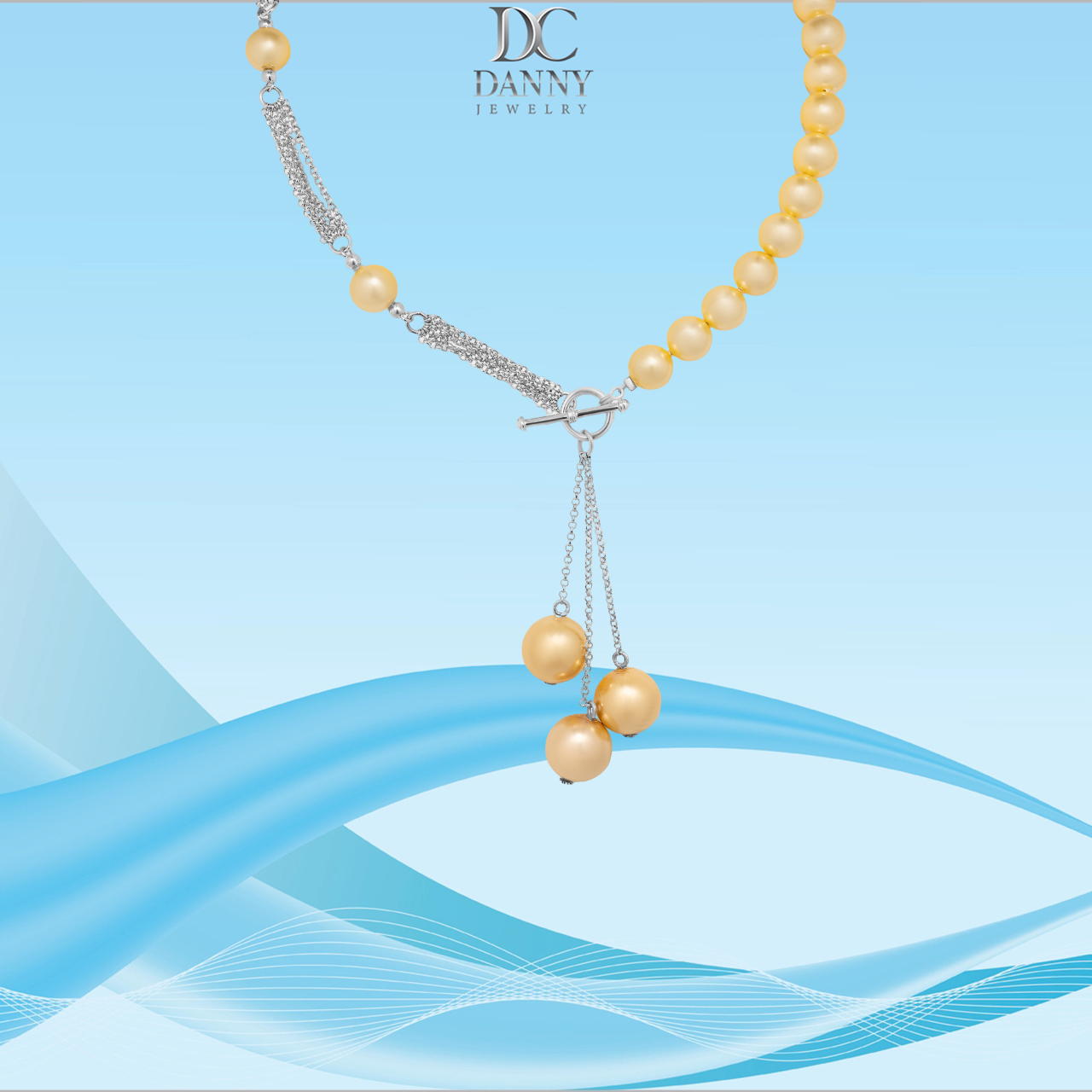 Dây Chuyền Danny Jewelry Bạc 925 Xi Rhodium &amp; Ngọc Ốc Dạng Chuỗi D6235100003